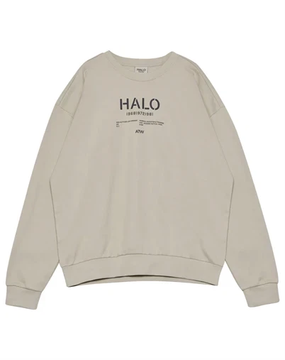 Halo - Graphic Boxy Crew  - Oyster Gray 